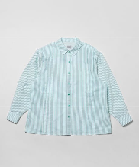 Pleated shirts / green stripe