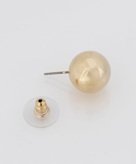 Gold ball earrings / pierce / gold