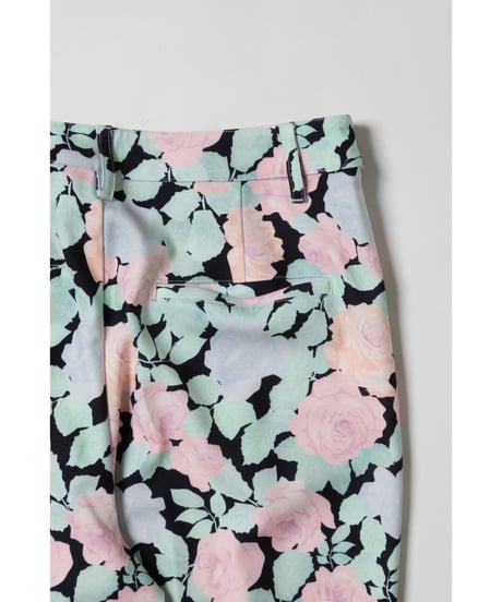 Slacks pants / black floral