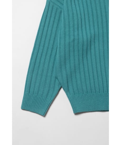 Classic rib sweater / green