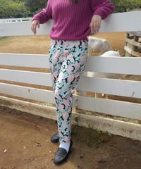 Slacks pants / black floral