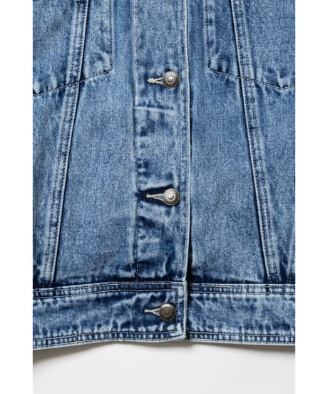 2way corduroy denim jacket / acid wash