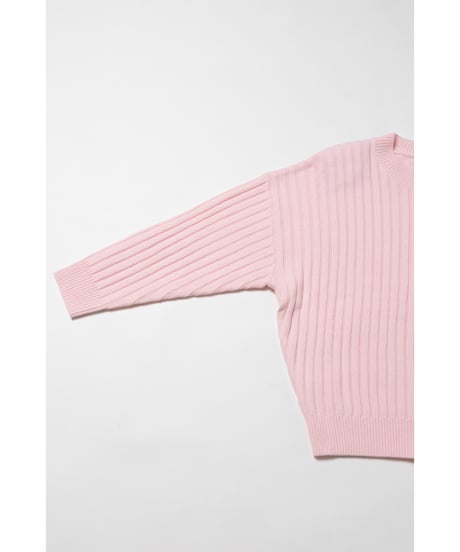 Classic rib sweater / pastel pink