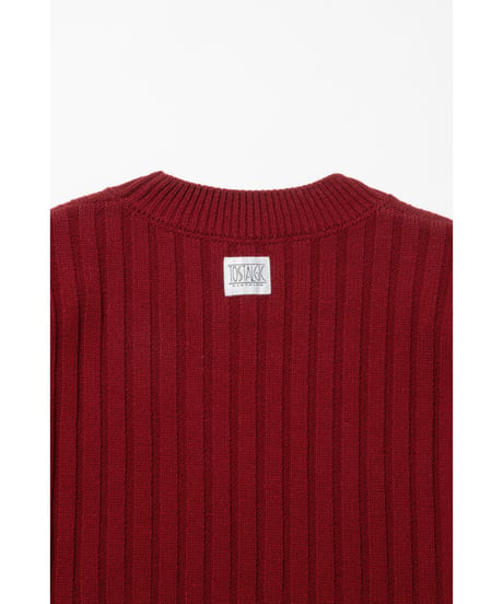 Classic rib sweater / red