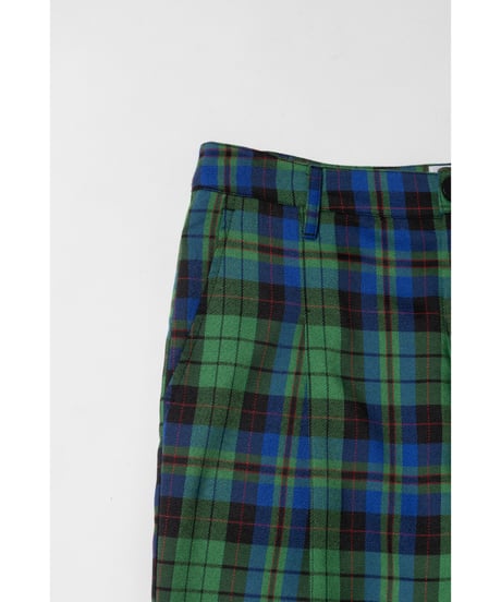 Slacks pants / green check