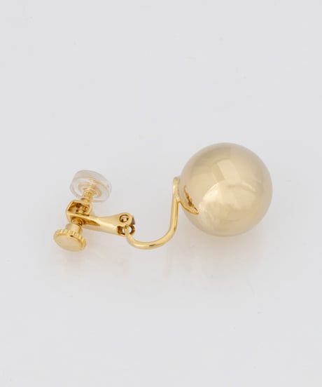 Gold ball earrings / pierce / gold