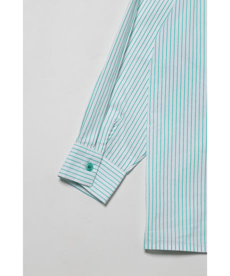 Pleated shirts / green stripe