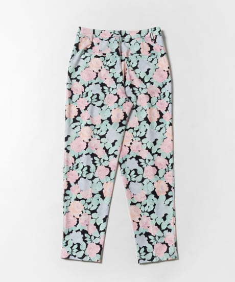 Slacks pants / black floral