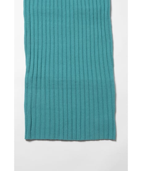 Classic rib knit skirt / green
