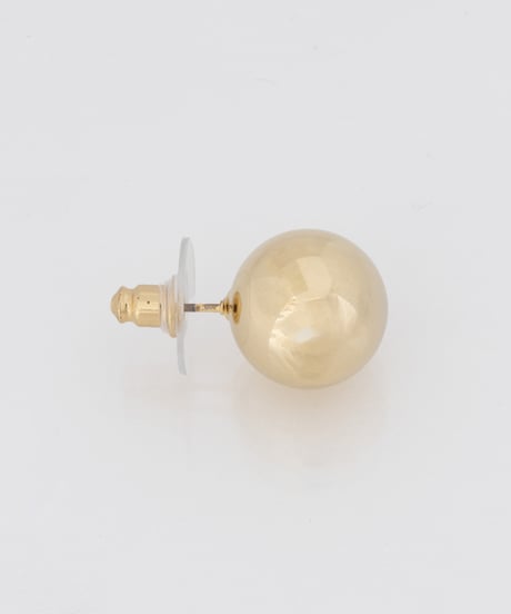 Gold ball earrings / pierce / gold