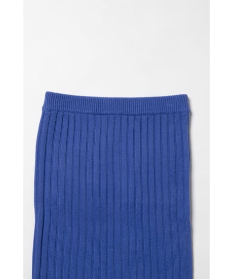 Classic rib knit skirt / purple