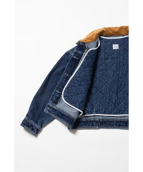 2way corduroy denim jacket /  blue