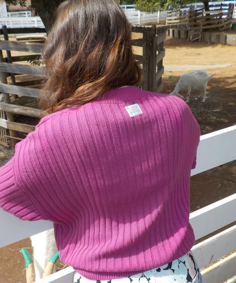 Classic rib sweater / pink
