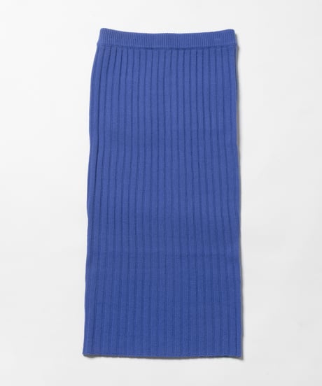 Classic rib knit skirt / purple