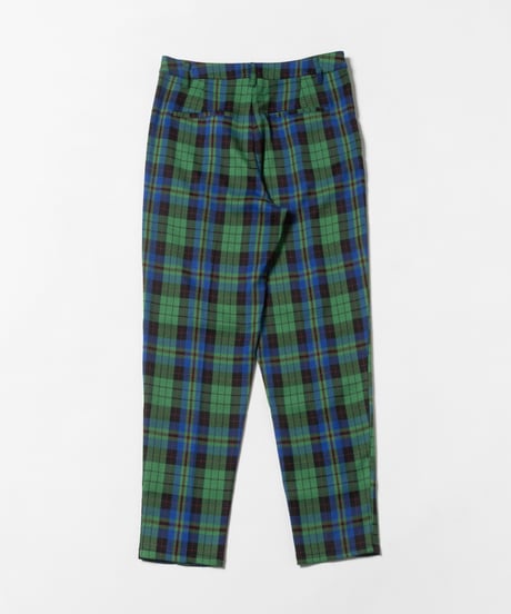 Slacks pants / green check
