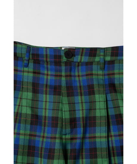 Slacks pants / green check