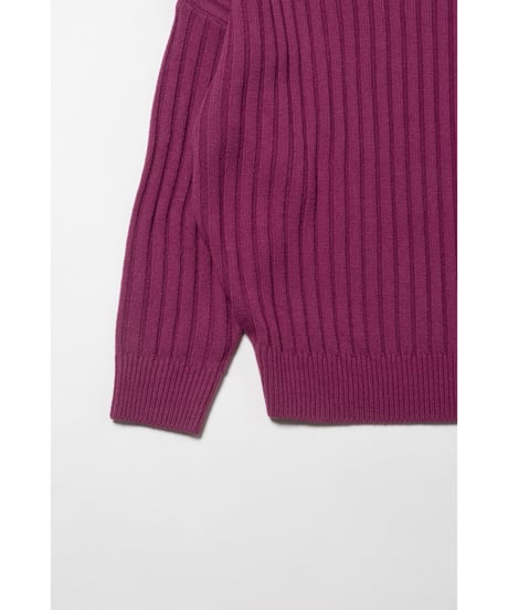 Classic rib sweater / pink