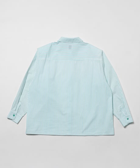 Pleated shirts / green stripe
