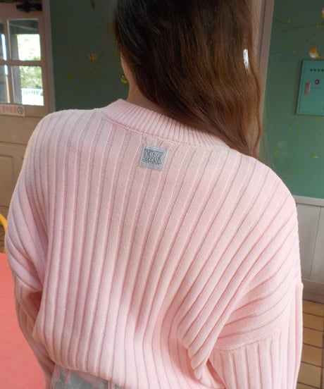 Classic rib sweater / pastel pink