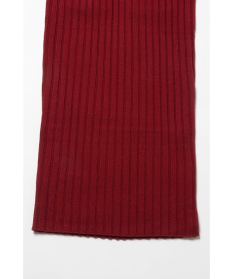 Classic rib knit skirt / red
