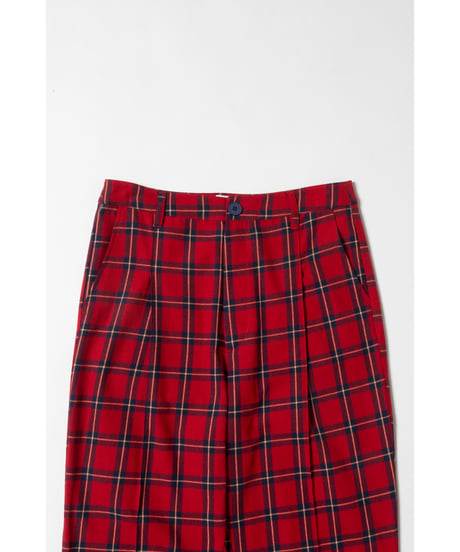 Slacks pants / red check