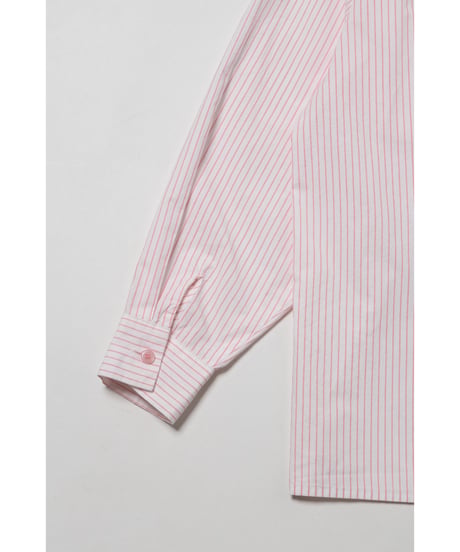 Pleated shirts / pink stripe