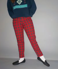 Slacks pants / red check