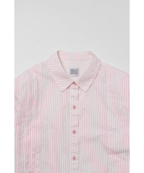 Pleated shirts / pink stripe