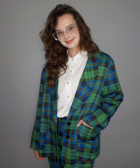 Tailored jacket / green check