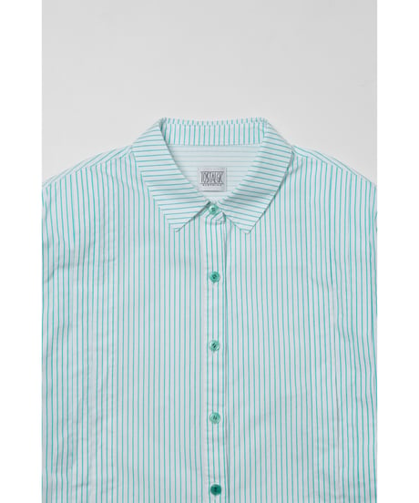 Pleated shirts / green stripe