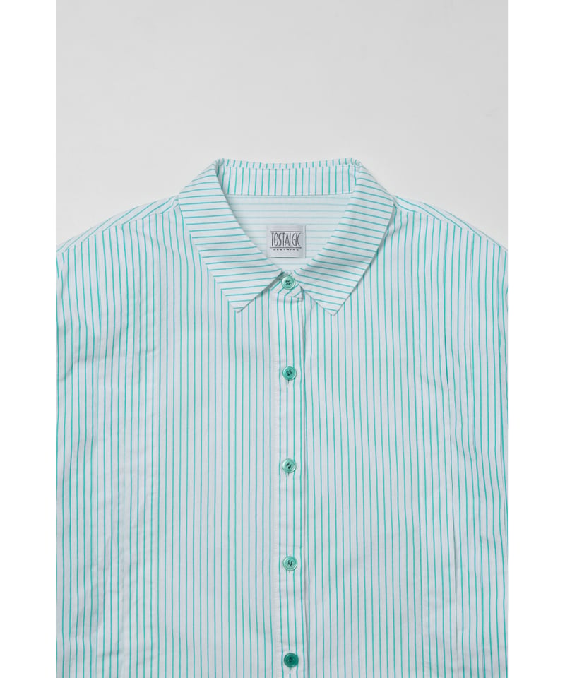 Pleated shirts / green stripe | Tostalgic Clothing