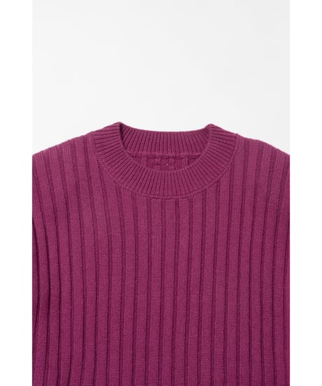 Classic rib sweater / pink