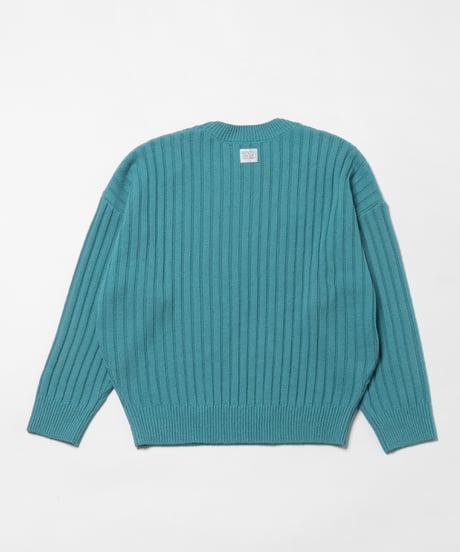 Classic rib sweater / green