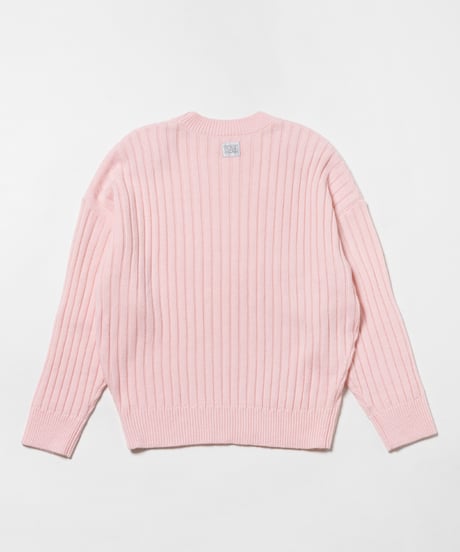 Classic rib sweater / pastel pink