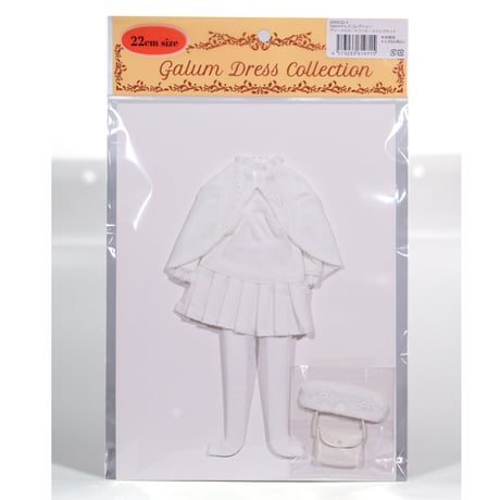 プリーツスカートワンピースドレスセットfor 22cm dolls GMDC22-4