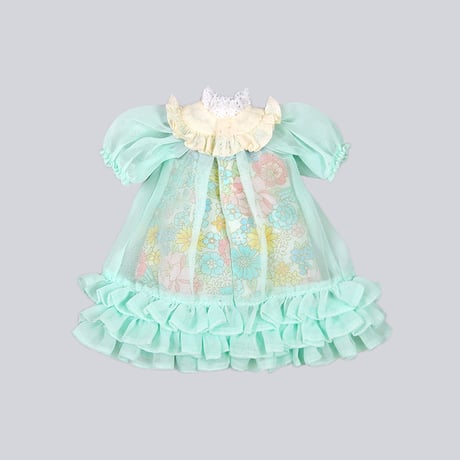 フラワードレスセット ミントグリーン for 22cm dolls Dear Darling fashion for dolls