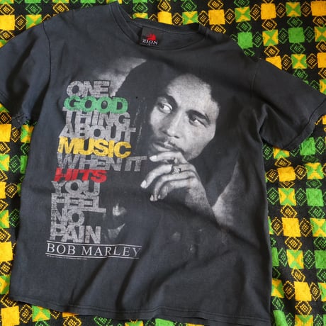 "BOB MARLEY" Used T-Shirt by 00's ZION ROOTS WEAR