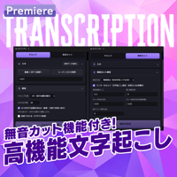 【下ごしらえを自動化】無音カット&自動文字起こし高機能パネル【EX04】
