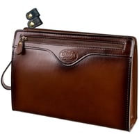 [タケハチ] 竹八謹製 牛革 クラッチバッグ 280g 日本製 豊岡生産 + ケーブルバンド2個セット Tm0672