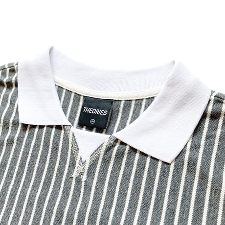 theories s/s polo shirts lantern pique polo GREY  セオリーズ ポロシャツ 半袖