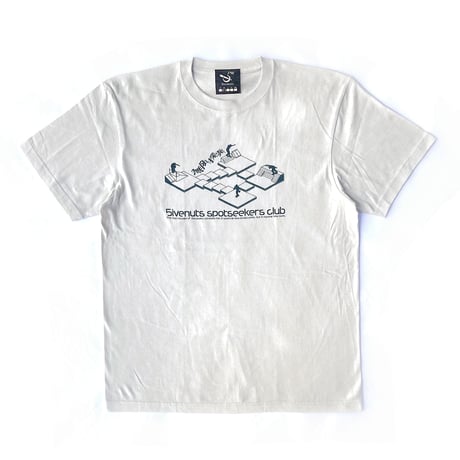 5ivenuts s/s T-shirts 26SUMMER spotseekers club IVORY ファイブナッツ オリジナル Tシャツ 半袖