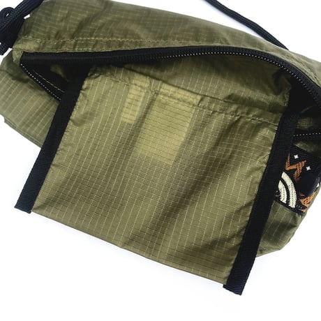 KAONKA poach 26FALL ortega tape nylon sacoche DARK.OLIVE/SUN.TAPE カオンカ ショルダー バック