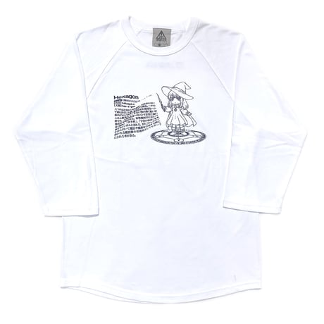 KAONKA raglan T-shirts 26FALL hexagon  WHITE/DARK.ROYAL カオンカ ラグラン Tシャツ 7分袖