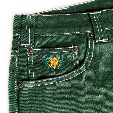 Theories pants 23FALL plaza jean shorts HUINTER.GREEN セオリーズ デニム ショーツ ショート パンツ ショーツ