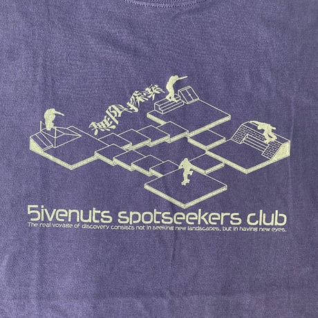 5ivenuts s/s T-shirts 26SUMMER spotseekers club PURPLE.GREY ファイブナッツ オリジナル Tシャツ 半袖