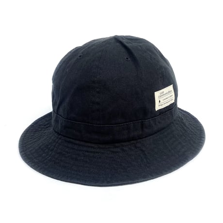 Color communications hat cotton tag metro BLACK カラーコミュニケーションズ ハット