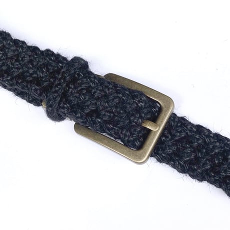 5ivenuts handmade belt 2026SUMMER hemp mesh belt ALL.BLACK ファイブナッツ オリジナル メッシュ ヘンプ ベルト