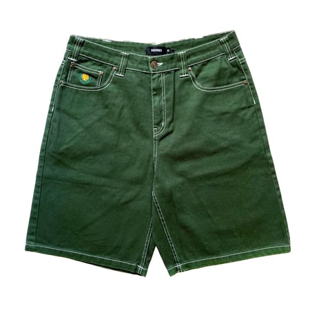 Theories pants 23FALL plaza jean shorts HUINTER.GREEN セオリーズ デニム ショーツ ショート パンツ ショーツ