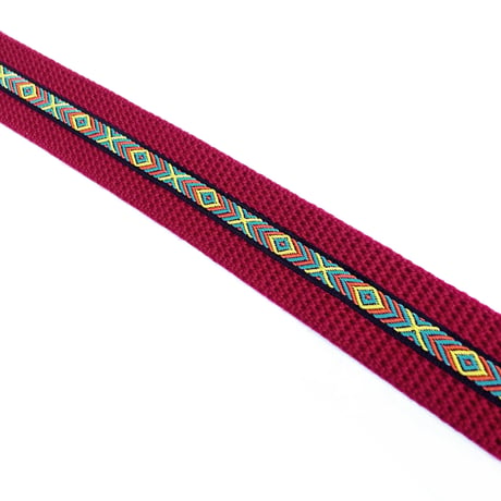 KAONKA belt 26FALL ortega tape outdoor nylon belt BURGUNDY/ORANGE&BLUE.TAPE カオンカ ベルト