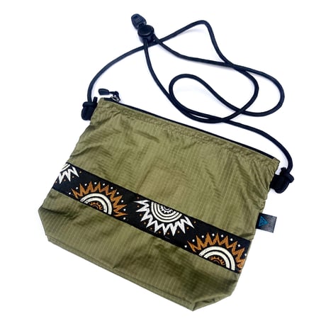 KAONKA poach 26FALL ortega tape nylon sacoche DARK.OLIVE/SUN.TAPE カオンカ ショルダー バック